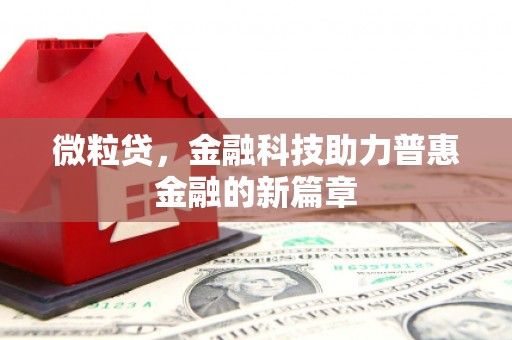 高安微粒贷，金融科技助力普惠金融的新篇章