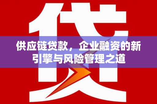 兴平供应链贷款，企业融资的新引擎与风险管理之道