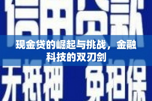 无极现金贷的崛起与挑战，金融科技的双刃剑