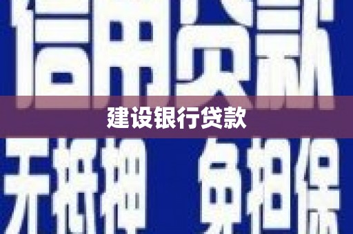 丰南建设银行贷款