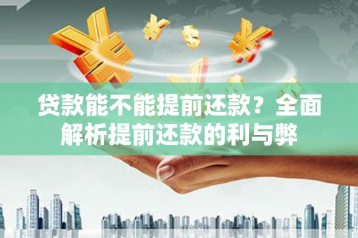 沈丘贷款能不能提前还款？全面解析提前还款的利与弊