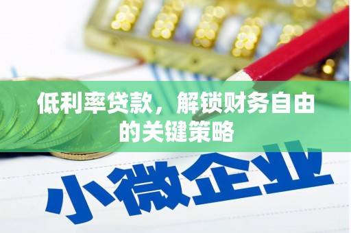普湾新区低利率贷款，解锁财务自由的关键策略