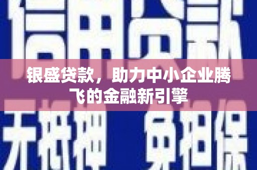 台东银盛贷款，助力中小企业腾飞的金融新引擎