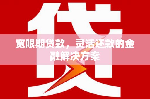 秦淮宽限期贷款，灵活还款的金融解决方案